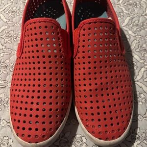 SeaVees Red Perforated Slip-On Sneakers